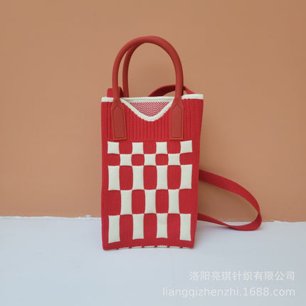 2025 New Mobile Phone Bag, Fashionable Handbag, Large Capacity Woven Portable Casual Work Clothing High-End Bag, Small Bag