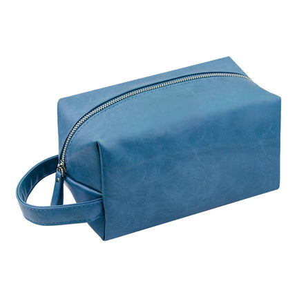Cross-Border Travel Large-Capacity Pu Leather Makeup and Toiletry Storage Bag Retro Crazy Horse Leather Waterproof Handbag Niche High-End
