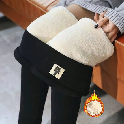 Aliexpress Xiyin Popular Women's High-Waisted Embroidered Cat Fleece-Lined Leggings Autumn and Winter Running and Cycling Leggings