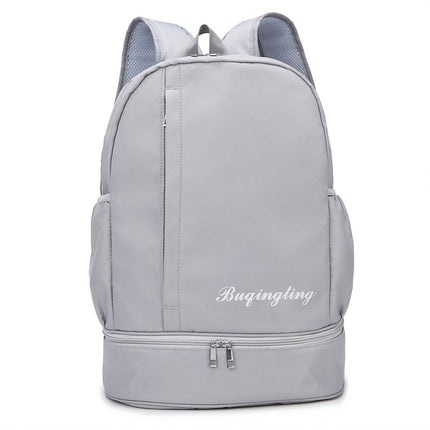 Swimming Backpack Oxford Cloth Sports Backpack Wet and Dry Separate Shoes Casual Double Back Large Capacity Printable Logo