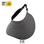 Dark gray [17cm wrap-around brim] full face sun protection / Adjustable