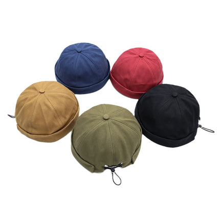 Men's and Women's Dome Hip-Hop Yuppie Domestics Cap Trendy Reflective Drawstring Original Trendy Brand Distinctive Beanie Hat Spring and Autumn
