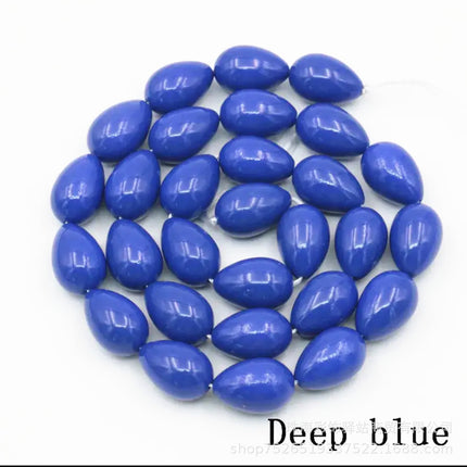 Europe and the United States in stock wholesale 9x 13mm water drop glass beads paint beads do not peel loose beads DIY jewelry accessories