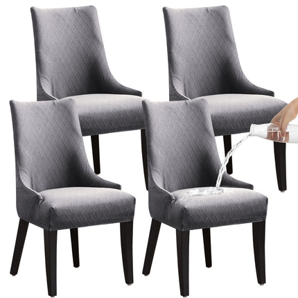 Cross-border hot sale rhombus jacquard waterproof small armchair cover solid color one-piece elastic chair cover dining chair cover wholesale