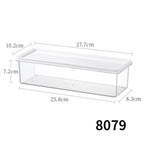 8079. transparent box with white lid - large size 1 piece (box body transparent ps, white lid pe)