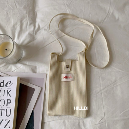 Dopamine mini phone bag for women spring and summer fashionable new ins simple shoulder messenger bag solid color small change bag