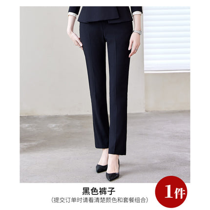 High-end professional suit suit women's spring and autumn new temperament sales department jewelry store hotel front desk reception work clothes
