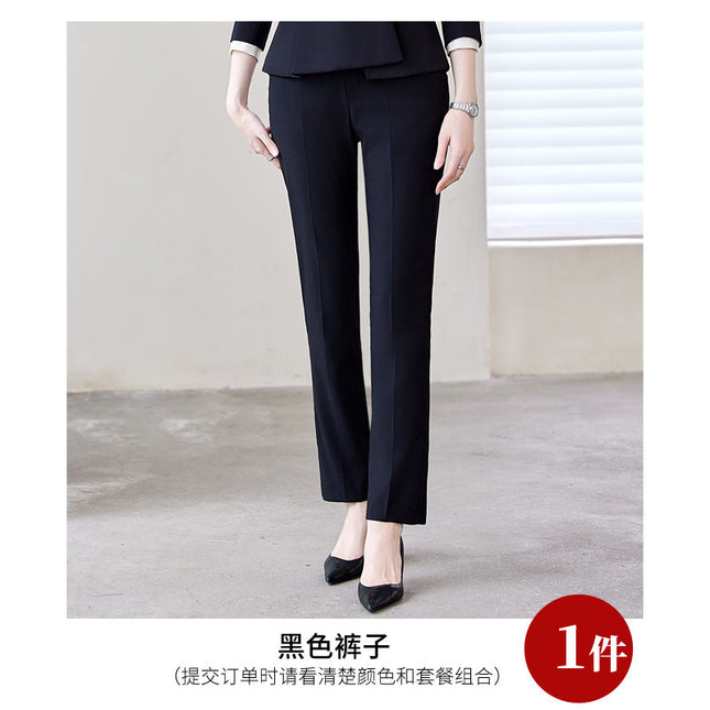 High-end professional suit suit women's spring and autumn new temperament sales department jewelry store hotel front desk reception work clothes