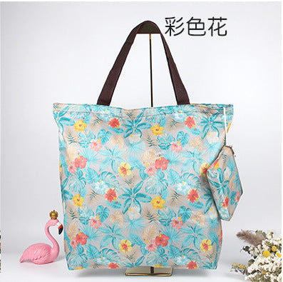 Water-Repellent Oxford Cloth Shopping Bag Foldableable Environmentally Friendly Bag Large Capacity Supermarket Grocery Shopping Bag Satchel Bag Handbag