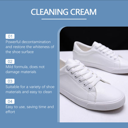 JAKEHOE Small White Shoe Cleaning Cream No Water Washing for Upper Stain-removing Bright White Multifunctional Shoe Cleaning Cream