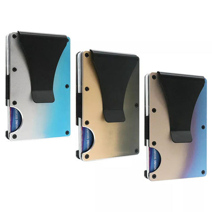 Cross-Border Aluminum Alloy Card Holder Rfid Anti-Theft Metal Wallet Men's Ultra-Thin Credit Card Holder Normcore Card Holder