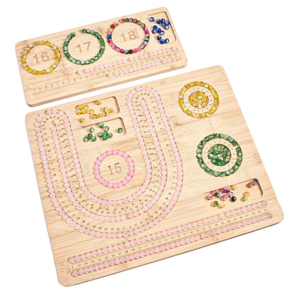 Solid Wood Bead Tray, Jewelry Bracelet Display Tray, Jewelry Design Tray, DIY Beading Tools, Bracelet Storage Tray