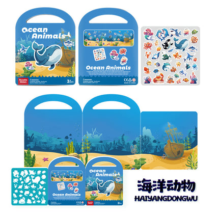 Cross-border Children's Portable Jelly Sticker Book 2-3 Years Old Baby Toy Bubble Sticker Quiet Book Educational Early Children' s Book
