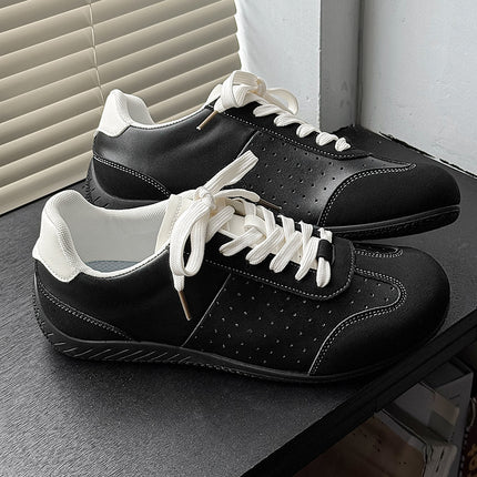 Super Popular Ballet Style Moral Training Shoes, Retro Lace-Up White Shoes, Versatile Breathable Casual Sneakers, Soft-Soled Forrest Gump Shoes Sc09