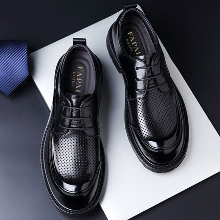 2025 New Men's Leather Shoes for Summer, High-End Men's Shoes Made of Top-Layer Cowhide, Comfortable and Breathable, Business Casual, Trendy Formal Wear