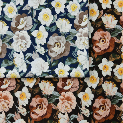40-Count Pure Cotton Fabric Twill Handmade DIY Bed Bed Sheetss and Quilt Covers Kidsren's Clothing Pure Cotton Fabric Cotton Broken Flower Shadow Stacked