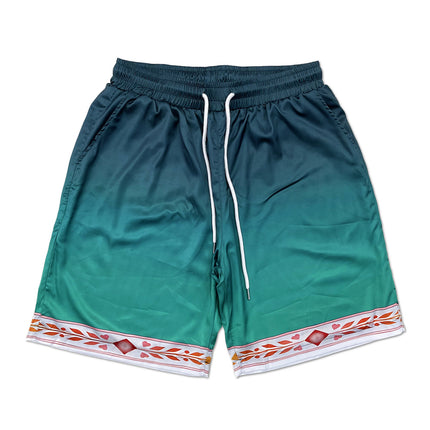Foreign Trade Casual Hawaiian Beach Printed Short-Sleeved Shirt Cuban Collar European and American Retro Vacation Shorts Two-Piece Set