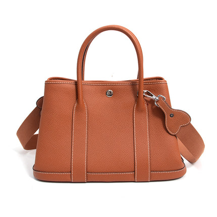 2025 New Women's Bag Top Layer Cowhide Large Capacity High-end Garden Bag Fashionable All-match Commuter Leather Handbag