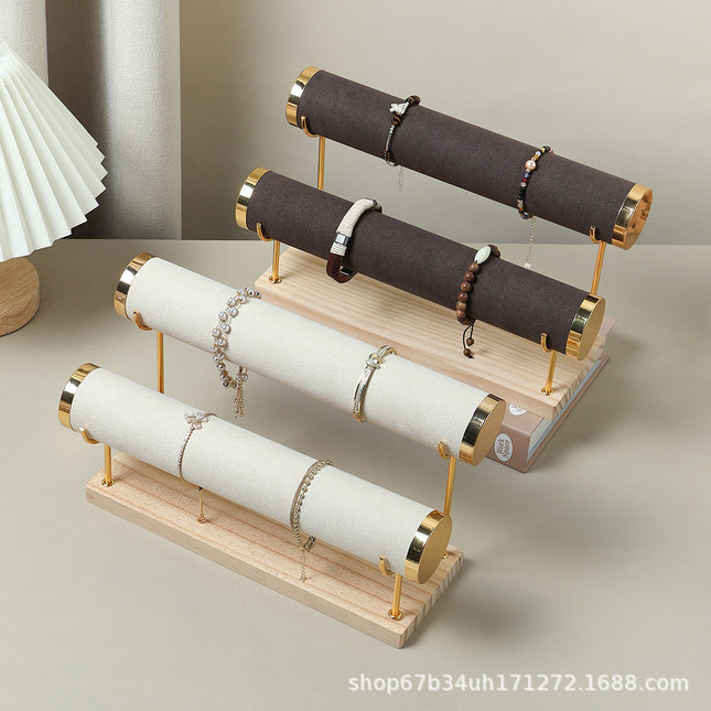 Solid Wood Jewelry Display Stand, Multi-Purpose Bracelet and Watch Storage, Removable Jewelry Props Display, Shooting Exhibition