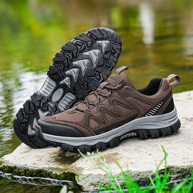 Cross-Border New Men's Hiking Shoes Outdoor Non-Slip Hiking Men's Shoes Wear-Resistant Large Size Camping Sports Running Hiking Shoes