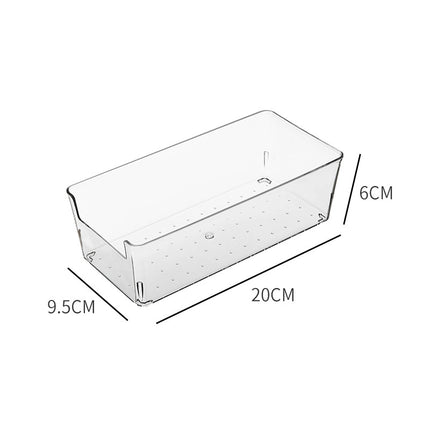 T2219 desktop storage box divided kitchen tableware stationery finishing box transparent plastic desktop storage box