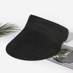 Black open top visor
