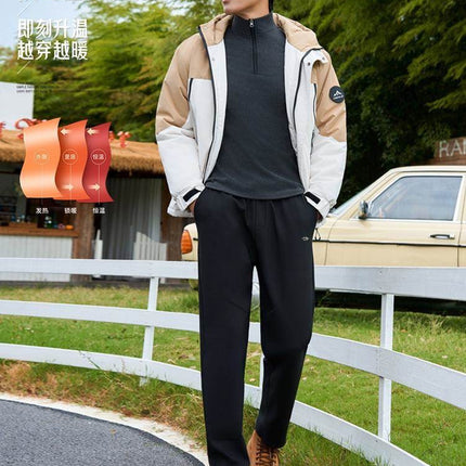 Black Gold Boiling Six Anti-Heat Gathering Magnetic Levitation Chip Casual Sweatpants 2024 Hot Style Autumn and Winter Fleece-Lined and Thickeneding with High Seams