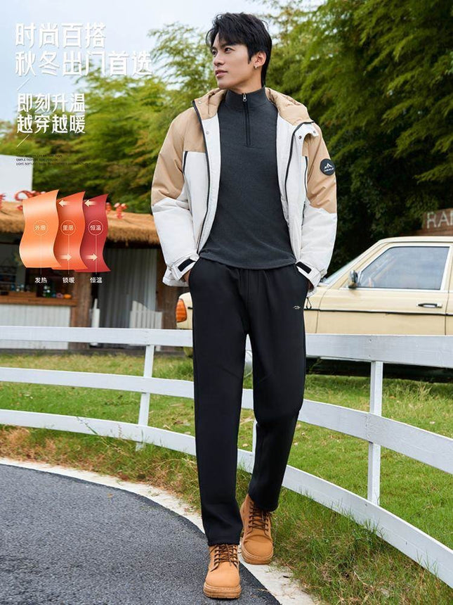 Black Gold Boiling Six Anti-Heat Gathering Magnetic Levitation Chip Casual Sweatpants 2024 Hot Style Autumn and Winter Fleece-Lined and Thickeneding with High Seams