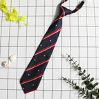 Navy Red Stripe Star Tie