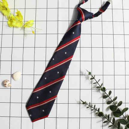 JK Small Tie Women's College Style Lazy Japanese Style Plaid Uniform Shirt Tie Student ins Men's and Women's Short Free Tie