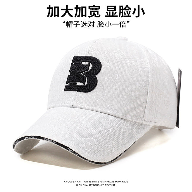 European and American Spring and Autumn Baseball Cap Men's High Sense Big Head Ware Hard Top Women's Ins Cap Head Big Face Showing Small Hat