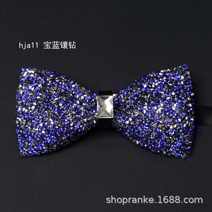 Imitation Horn Black Bow Tie Men's Formal Banquet Wedding Groom and Best Man High-End Velvet Pure Color Bow Tie for Women