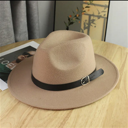 2026 New Style Western Cowboy Hat Ethnic Style Bull Logo Rolled Brim Vintage Riding Hat Large Brim Wool Felt Hat Trendy