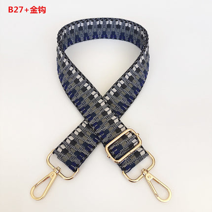New Shoulder Strap Accessories Woven Strap for Women's Bags Wide Shoulder Strap Single Shoulder Crossbody Extended Strap Adjustable Bag Strap Embroidery Color Contrast
