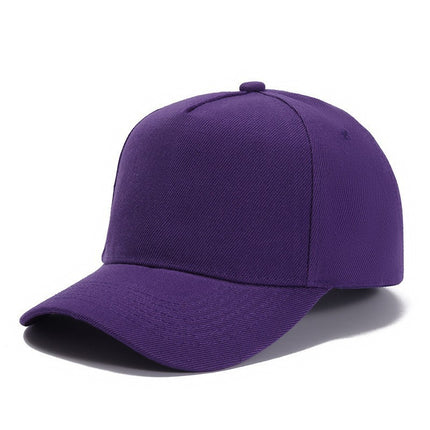 Amazon Cross-Border Popular Maoqing Five-Panel Baseball Cap Advertising Hat with Logo Printed Solid Color Visor Sunshade Cap