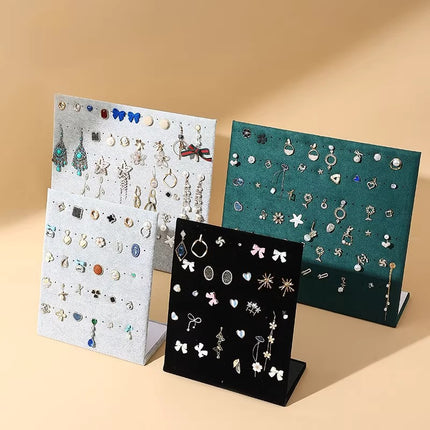 In-Stock Velvet Earring and Stud Display Board Necklace Bracelet Storage Rack Creative Jewelry Rack Accessory Stall Live Streaming Rack