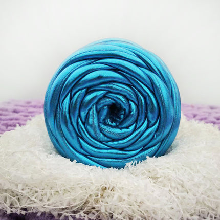 Metallic Shiny Leather Ultra-Thick 2cm Icelandic Thick Yarn for Handmade Knitting DIY Cat Nest Bags Baby Crib Bumper Cord