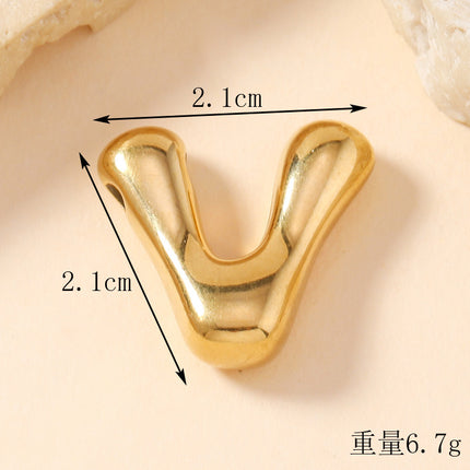 Pendant Single Pendant European and American Fashion Stainless Steel Jewelry Mini Bubble English Letter Pendant DIY Accessories Jewelry