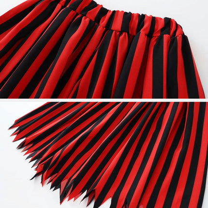 Personality Full Women Pirate Dress Casual Stripe and All Saints Dress Skirt Girl Fashion Performance Dress Preferred