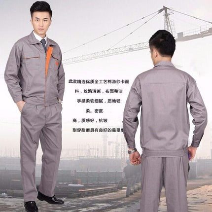 Labor protection clothing work clothes wear-resistant thickened long sleeve suit men's and women's autumn and winter jacket workshop auto repair tooling printing tooling