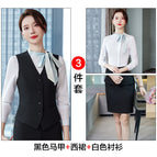 Black Vest Dress White Shirt / S