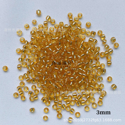Silver filling series full set Golden Rice beads tube beads loose beads handmade diy jewelry hand sewing clothing accessories material
