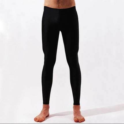 Men's Long-leg Swimming Trunks Large Size Snorkeling Swimsuit Diving Surfing Pure Black Quick-drying Trunks Women's Swimming Trunks Swimsuit