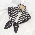 L024-109-01 black / 70cm wrinkled square towel