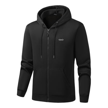Cross-Border New Smart Dual-Control Seventeen-Zone USB Heating Cardigan Hooded Sweatshirt Casual Warm Jacket for Men and Women