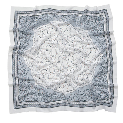 Cross-Border New Product Voile Print 110 Square Scarf Classic Lace Scarf Turban Malaysian Shawl