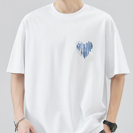 100% Pure Cotton Short-Sleeved T-Shirt for Men 2026 New Summer Design Niche Trendy Versatile Loose T-Shirt Top