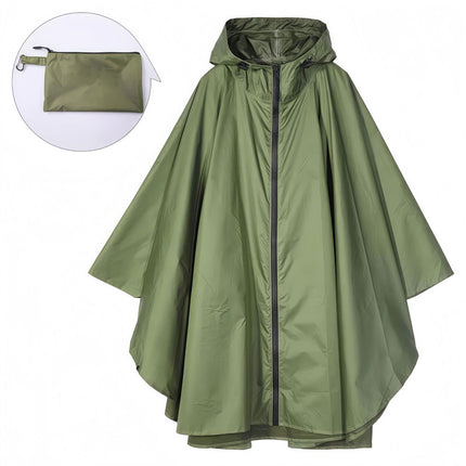 Amazon Fashion Cloak Raincoat Adult Men and Women Zipper Cloak Raincoat Poncho Backpack Cycling Outdoor Camping