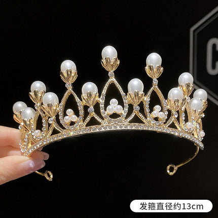 Birthday Crown Girls Headwear Kidsren Princess Classy Crown Girls Hairpin Hairband Little Girl Hair Accessories Headband