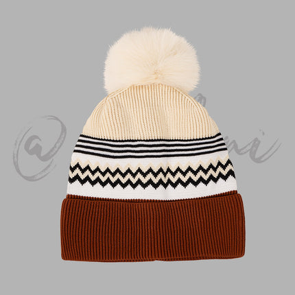 New Four Seasons Flying Woven Men's and Women's Knitted Hat Big Head Wai Cold Hat Men's European and American temu Lazy Style Hat Warm